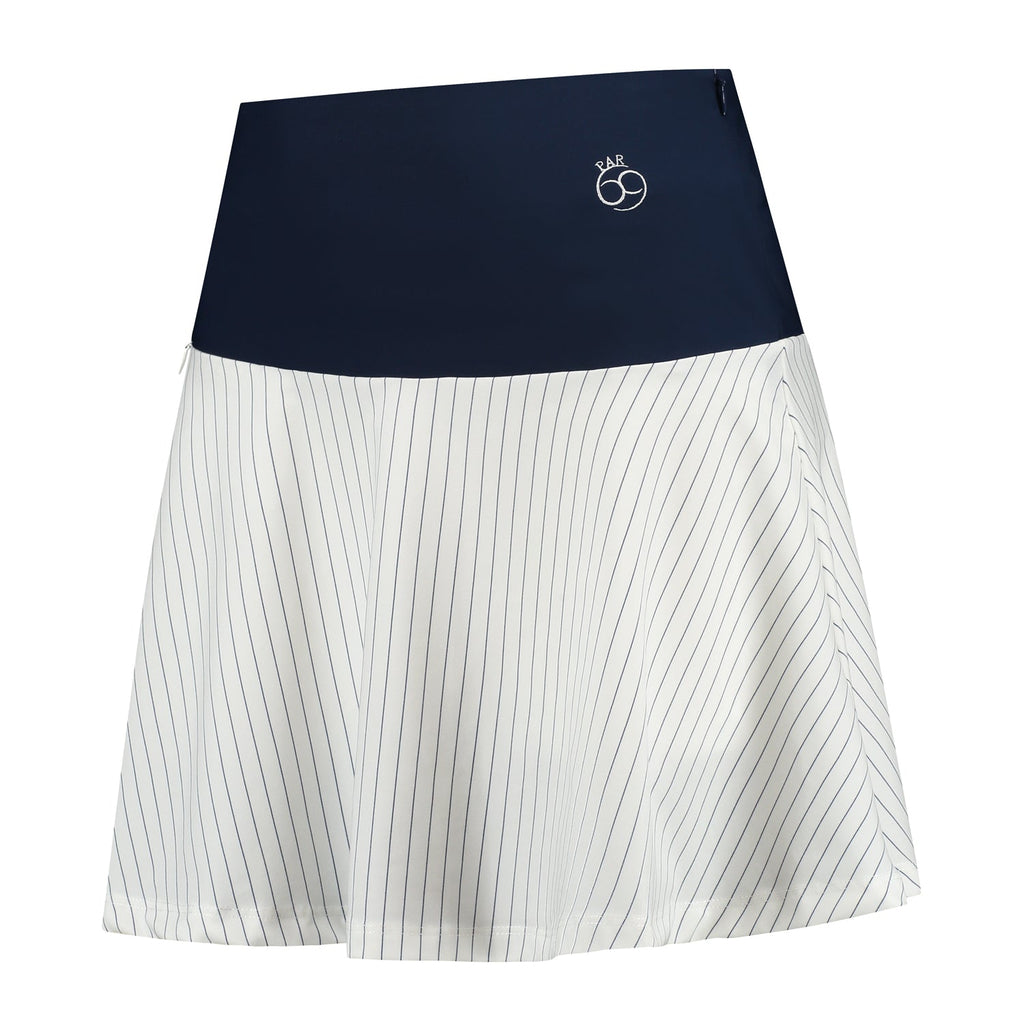 Blo Skirt White Dark Navy Stripe - PAR 69