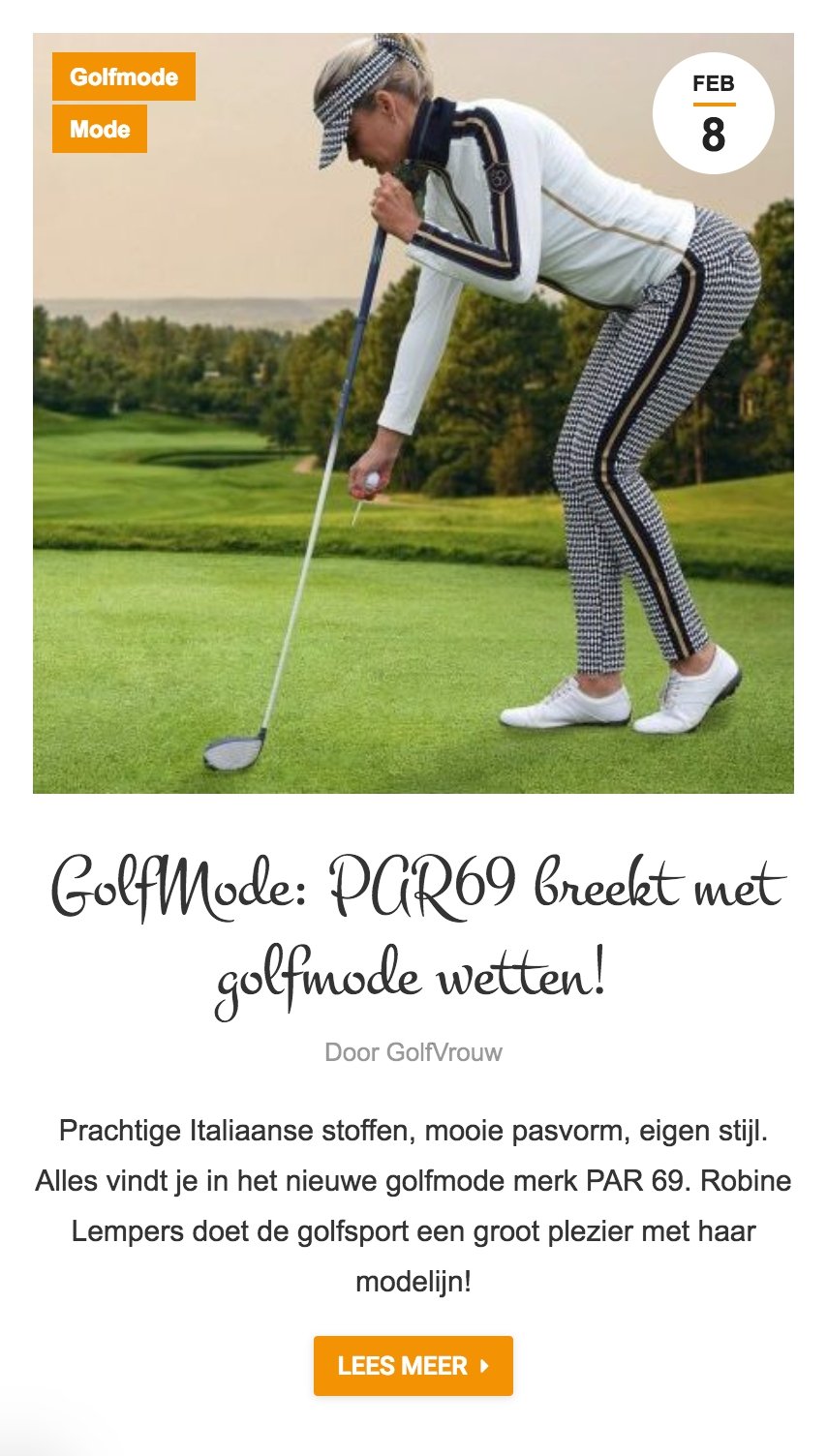 GolfVrouw: "PAR69 breekt golfmode wetten"