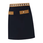 Load image into Gallery viewer, Bucci Skirt Dark Navy Camel
