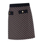 Load image into Gallery viewer, Bucci Skirt Dark Navy Par Print
