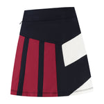 Laden Sie das Bild in den Galerie-Viewer, Barbara Skirt Dark Navy Wine Red Stripes - PAR 69
