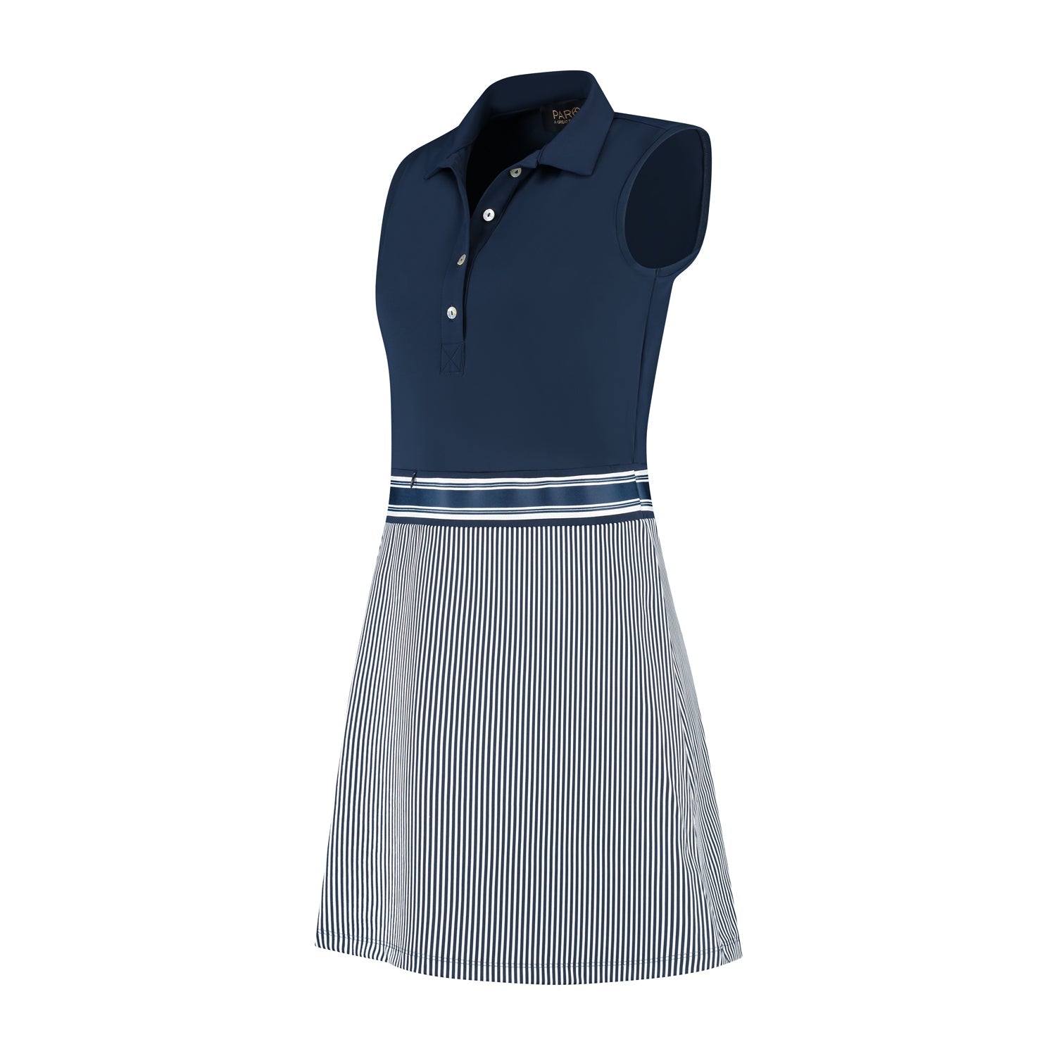 Beaudille Dress Dark Navy White Stripe - PAR 69