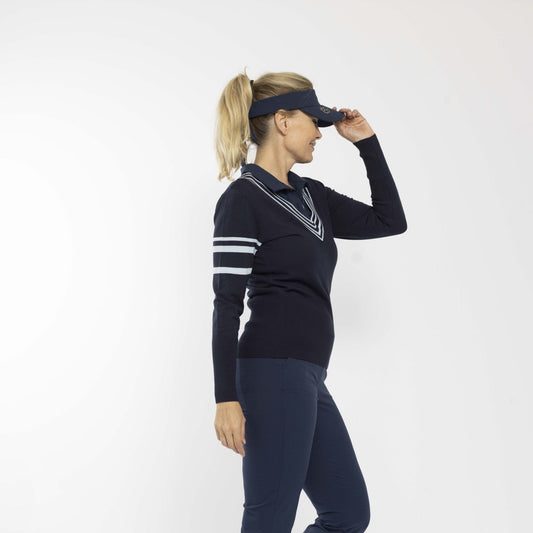 Belle Pullover Dark Navy Light Blue - PAR 69