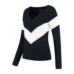 Laden Sie das Bild in den Galerie-Viewer, Belle Pullover Dark Navy Off White - PAR 69
