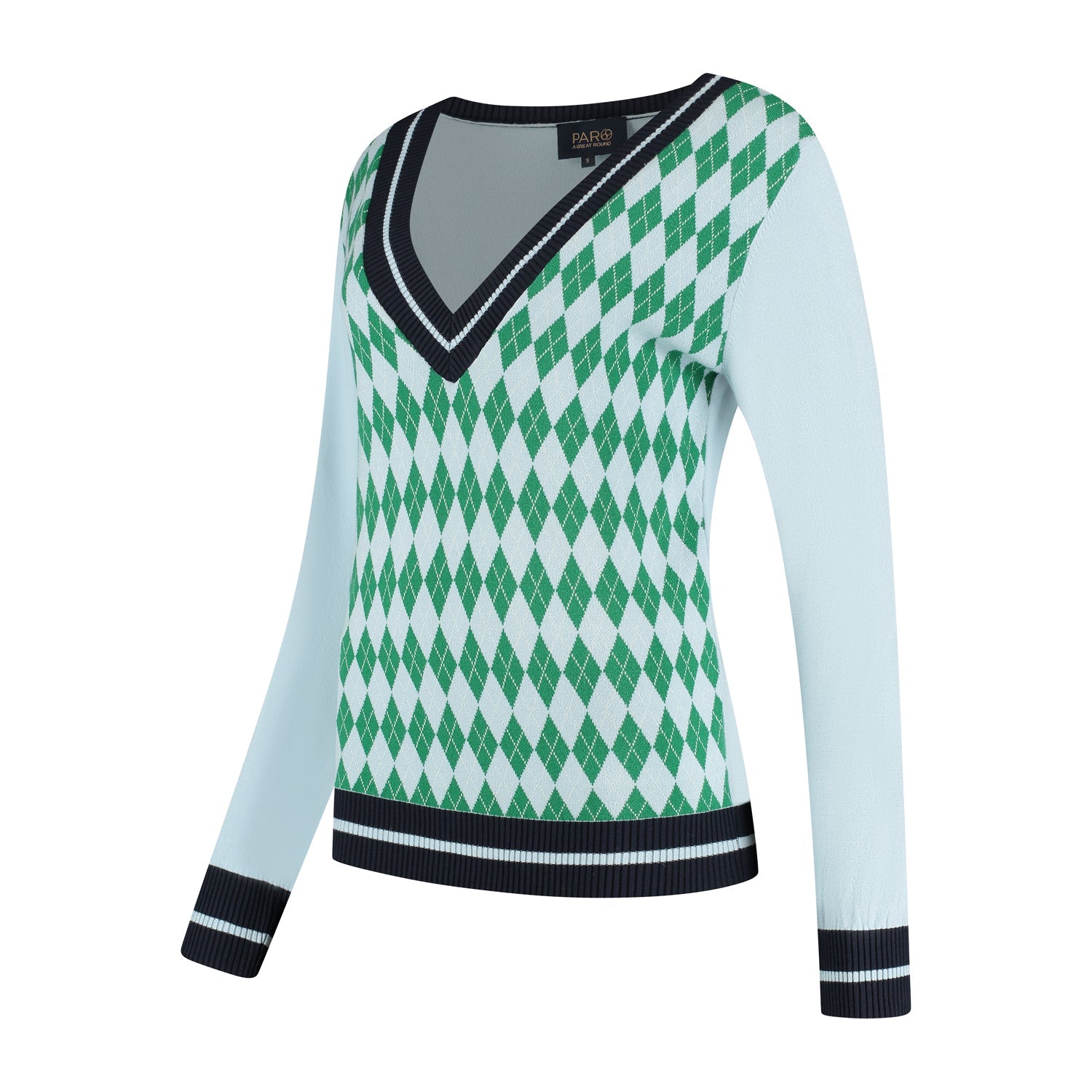 Belle Pullover Light Blue Green Print - PAR 69