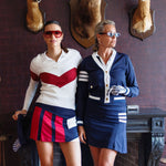 Laden Sie das Bild in den Galerie-Viewer, Benji Skirt Dark Navy Off White Stripes - PAR 69
