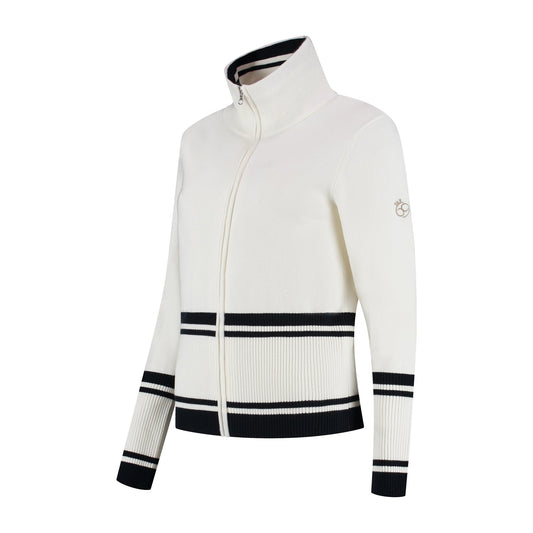 Bernou Cardigan Off White Jeans Knit - PAR 69