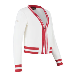 Bomber Jacket Off White Red - PAR 69