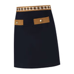 Laden Sie das Bild in den Galerie-Viewer, Bucci Skirt Dark Navy Camel - PAR 69
