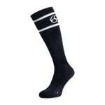 Laden Sie das Bild in den Galerie-Viewer, Knee Socks Dark Navy Off White Stripe - PAR 69
